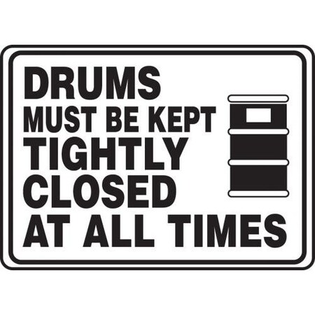 SAFETY SIGN DRUMS MUST BE KEPT MCHL507XL